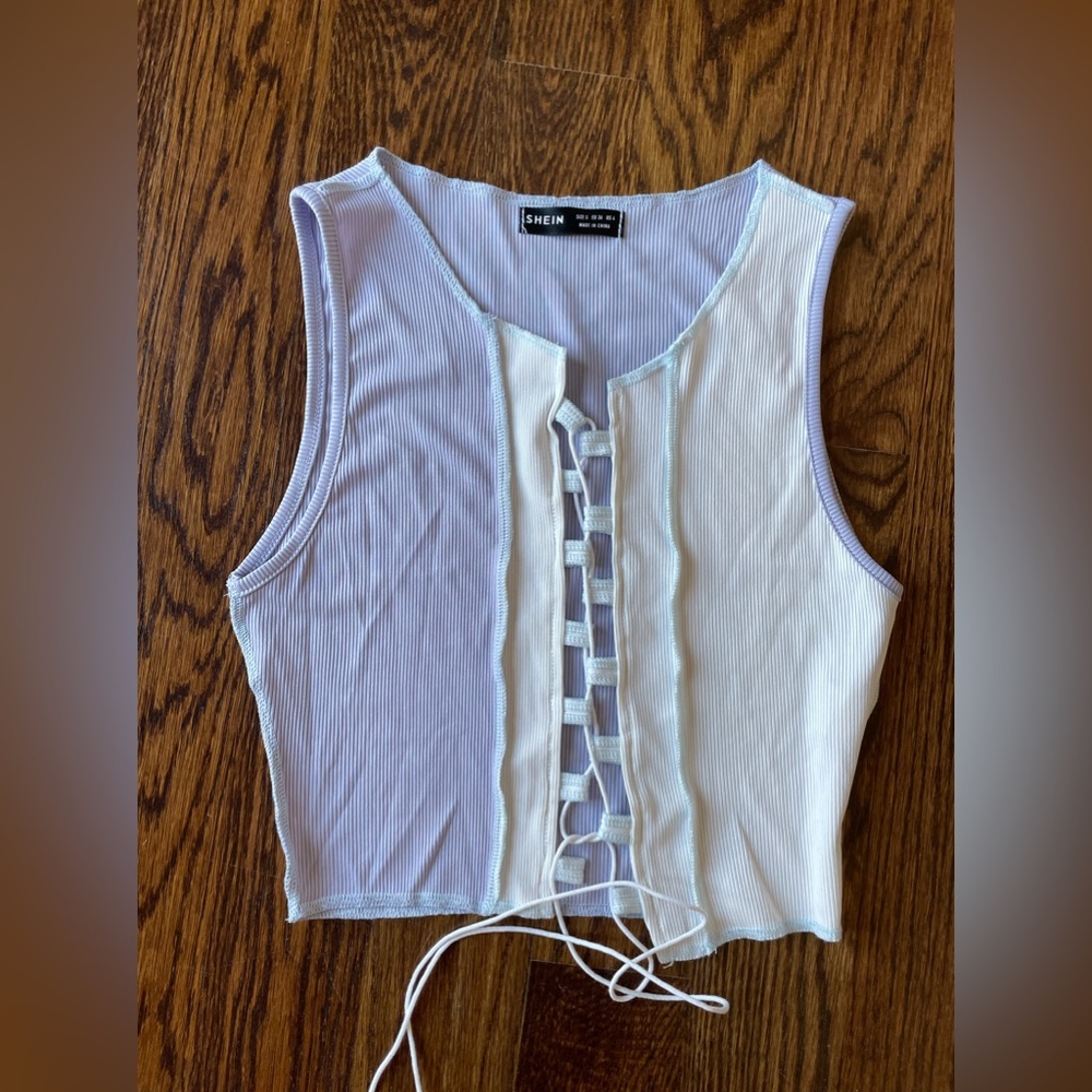 Multi-Color Lace up Shirt